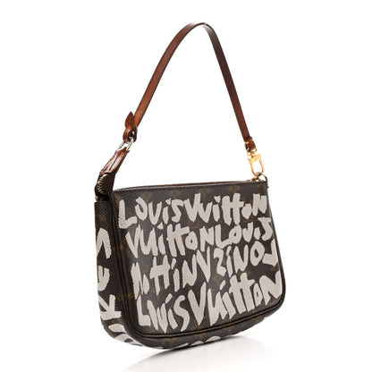 Louis Vuitton Monogram Graffiti Pochette Accessories Silver 3 of 13