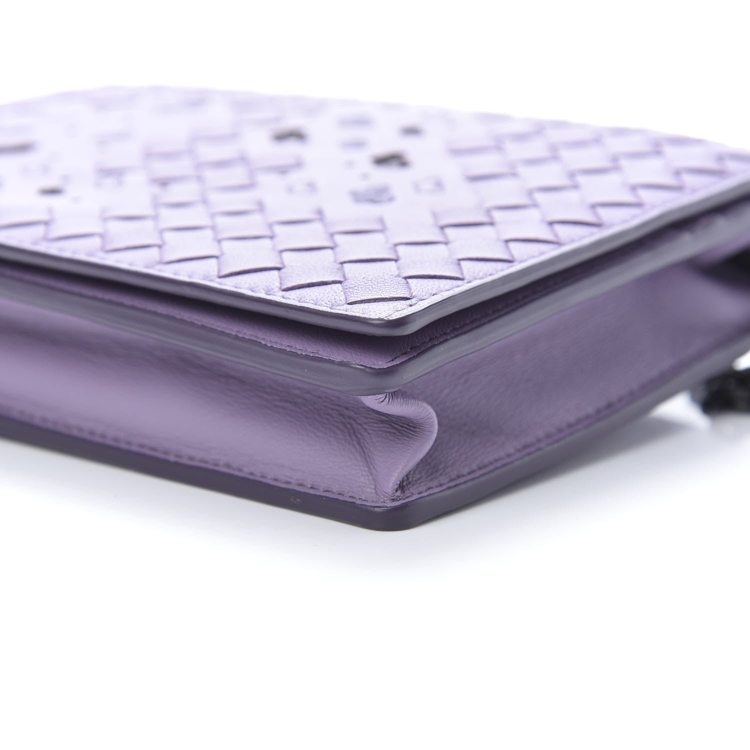 Bottega Veneta Nappa Ayers Intrecciato Butterfly Chain Wallet Lilac 10 of 10