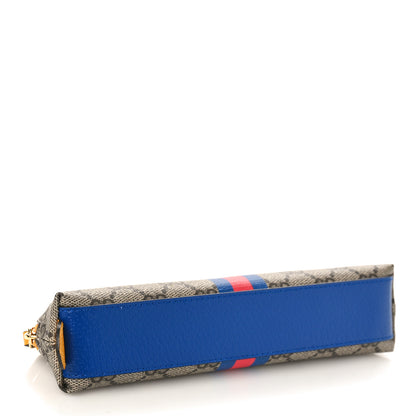Gucci X DISNEY GG Supreme Monogram Web Daisy Donald Duck Pencil Case Blue 4 of 9
