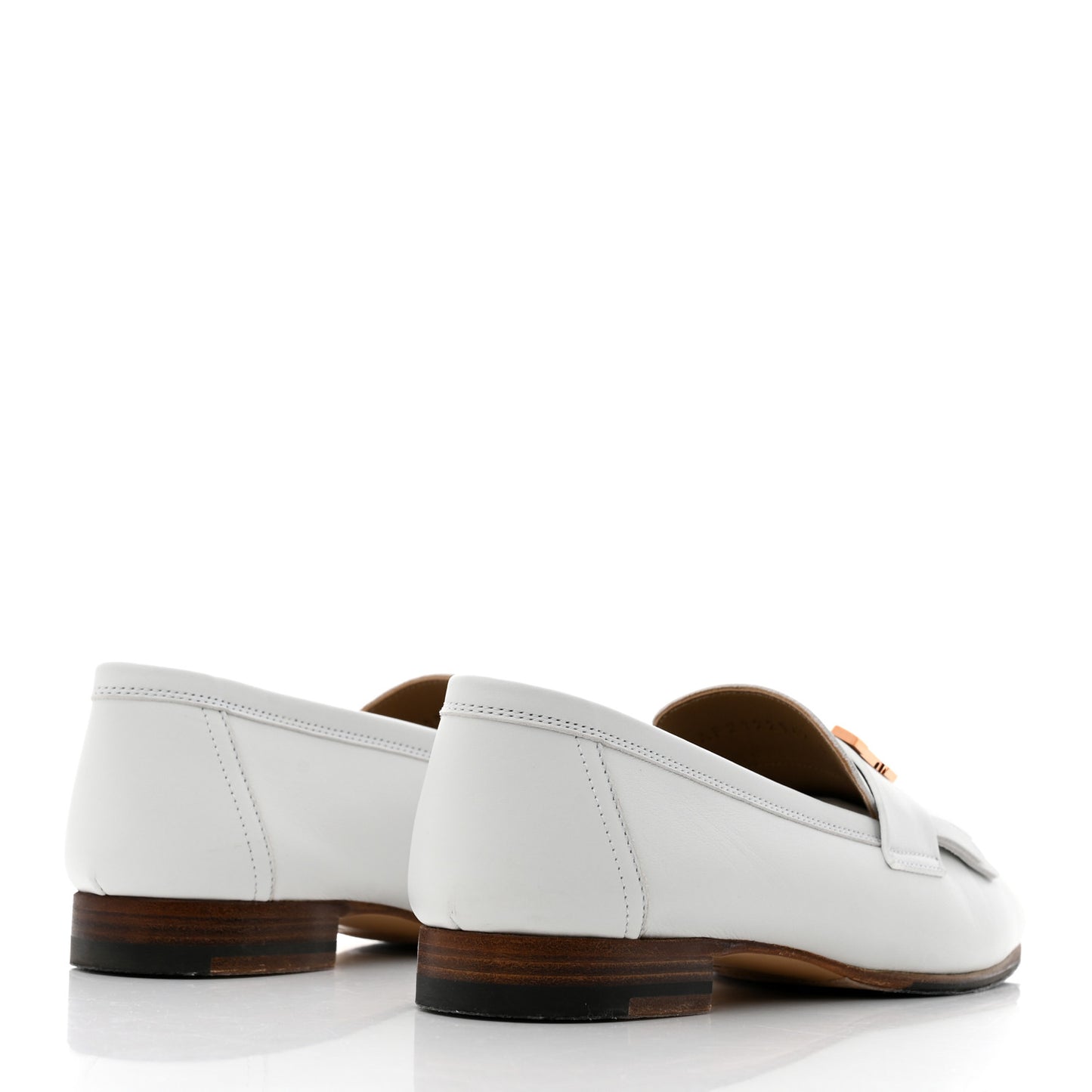 Calfskin Womens Royal Loafers 36 White