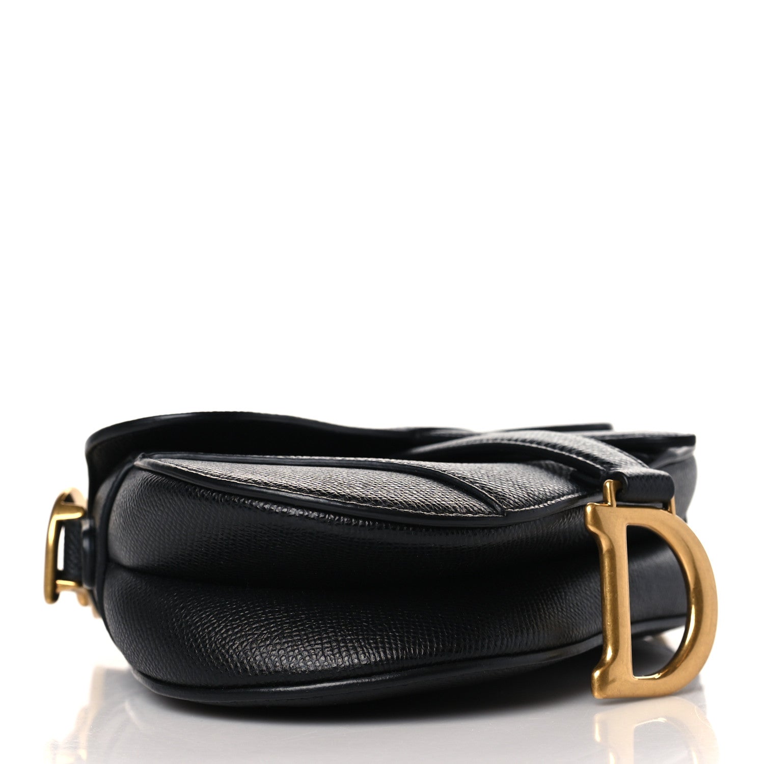 Christian Dior Grained Calfskin Mini Saddle Bag Black 4 of 8