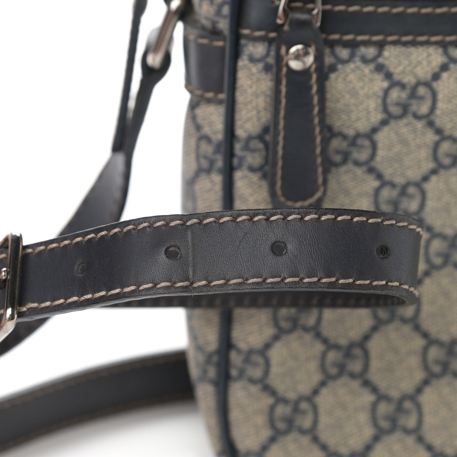 Gucci GG Plus Monogram Messenger Bag Navy 14 of 16