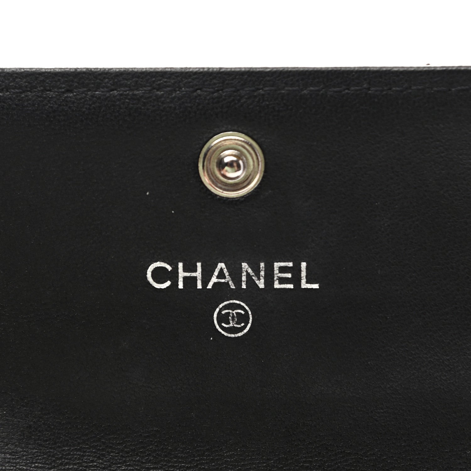 Chanel Lambskin Quilted Flap Card Holder Wallet Black 6 of 14