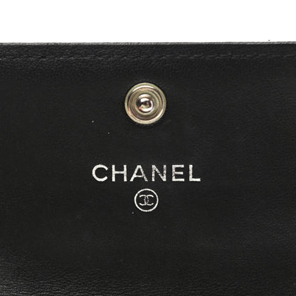 Chanel Lambskin Quilted Flap Card Holder Wallet Black 6 of 14
