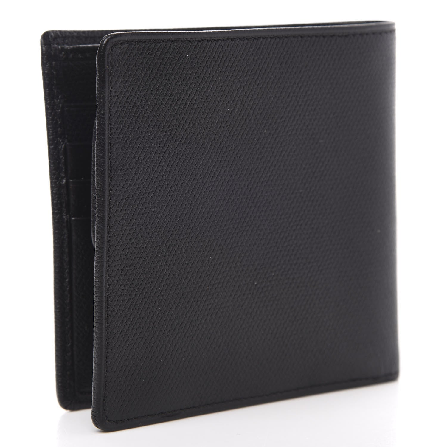 Chanel Grained Calfskin CC Button Bi-Fold Wallet Black 3 of 9