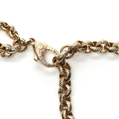 Chanel Metal Crystal 90's Icon Logo Chain Belt Gold 4 of 5