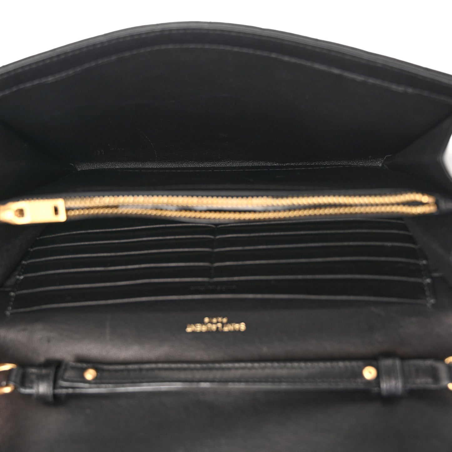 Lambskin Carre Quilted Cassandre Chain Wallet Black