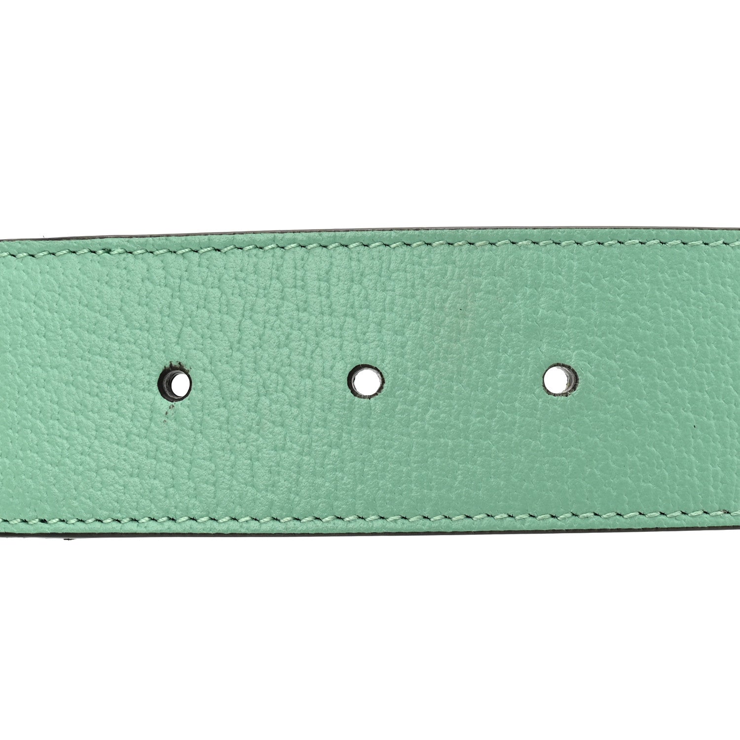 Gucci Monogram Jumbo GG Textured Dollar Calfskin Double G 75 30 Belt Mint Green 3 of 4