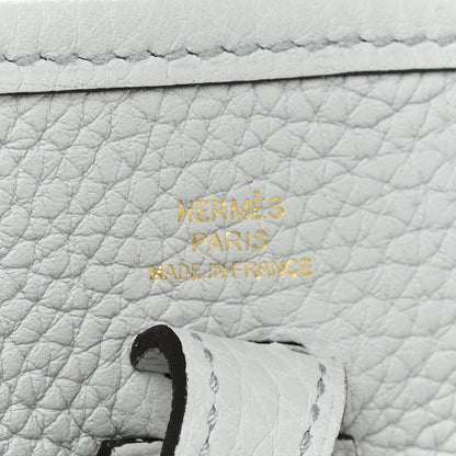 Hermes Taurillon Clemence Amazone Evelyne TPM Bleu Pale Etain 6 of 10