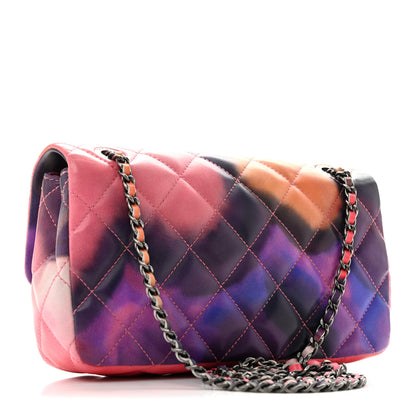 Chanel Printed Lambskin Quilted Small Flower Power Flap Ecru Orange Red Purple 3 of 11