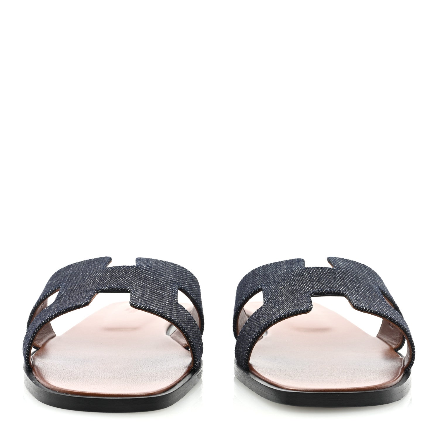 Hermes Denim Canvas Oran Sandals 41 Bleu Brut 3 of 8