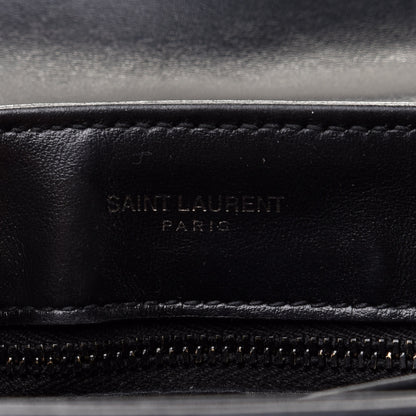 Saint Laurent Calfskin Y Quilted Monogram Toy Loulou Crossbody Bag Black 7 of 14