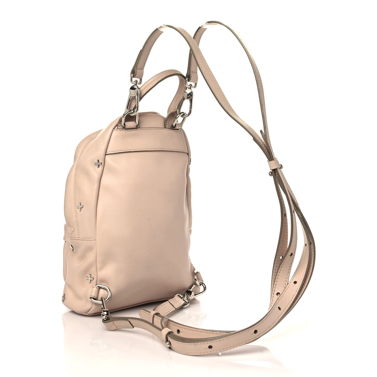 Smooth Calfskin Nano Cross Backpack Nude Pink