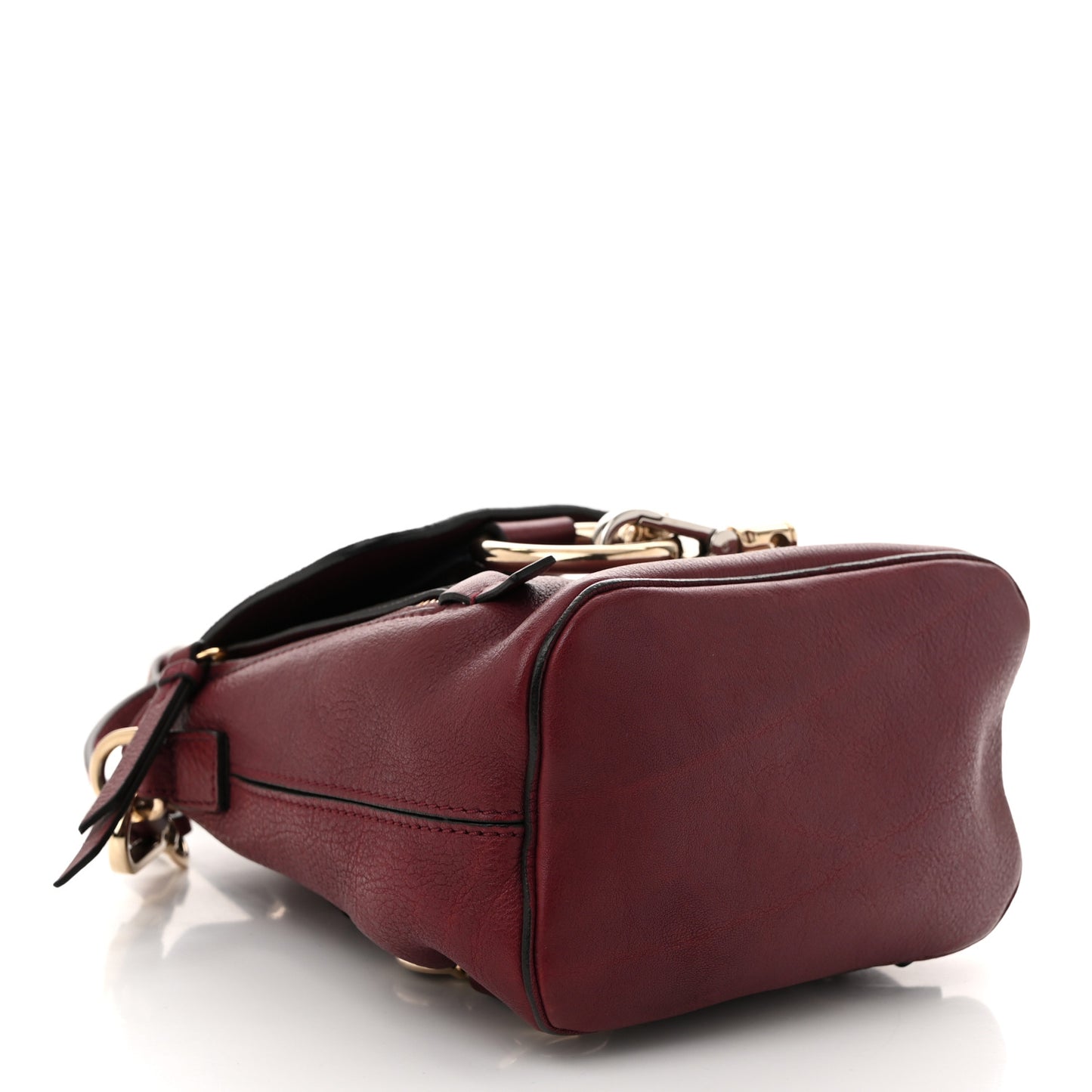 Suede Calfskin Mini Faye Backpack Earthy Red