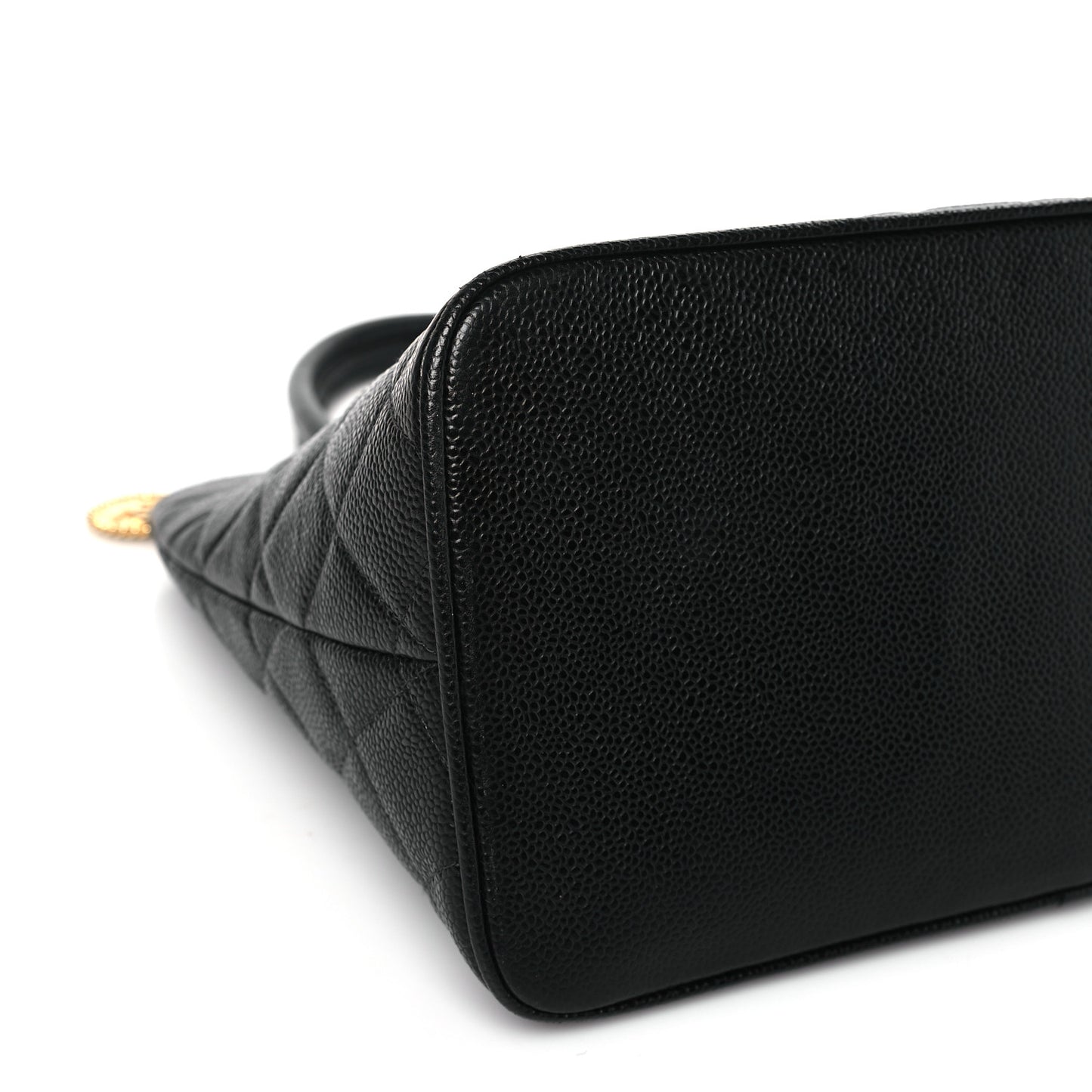 Caviar Quilted Medallion Tote Black