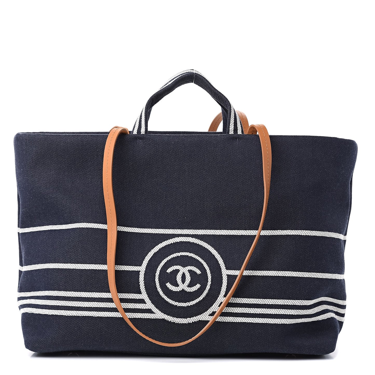 Denim Large Shopping Tote Blue