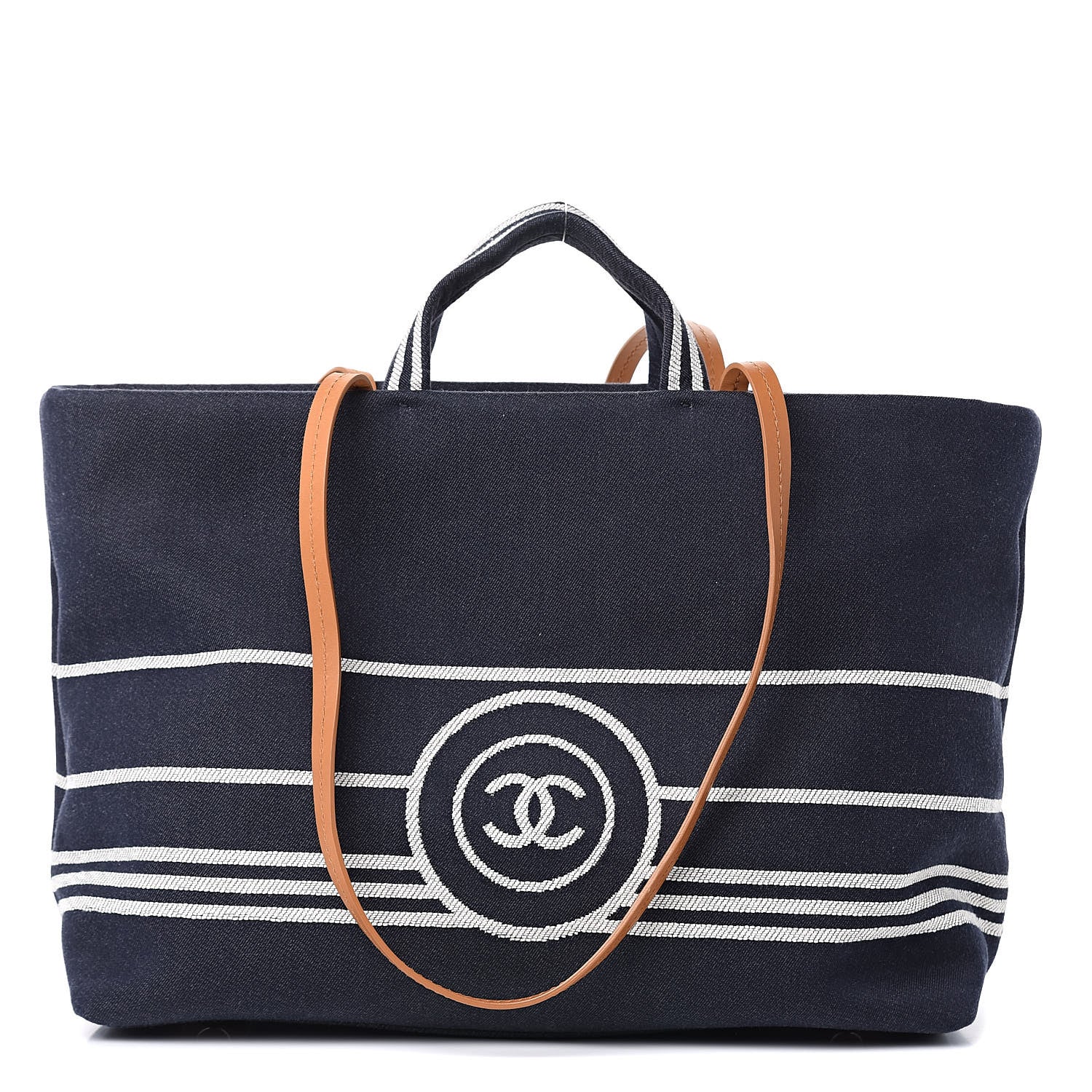 Chanel Denim Large Shopping Tote Blue 1 of 10