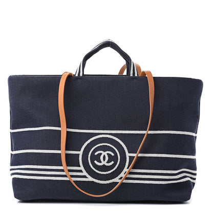 Chanel Denim Large Shopping Tote Blue 1 of 10