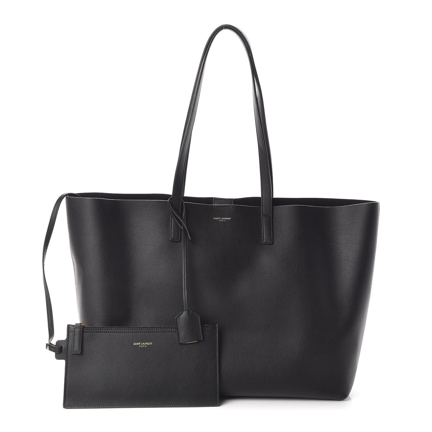 Calfskin Large Shopping Tote Black