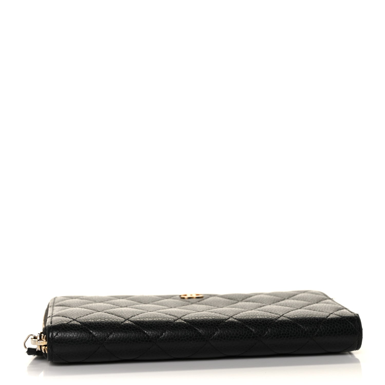 Chanel Caviar Quilted Large Gusset Zip Around Wallet Black 4 of 11