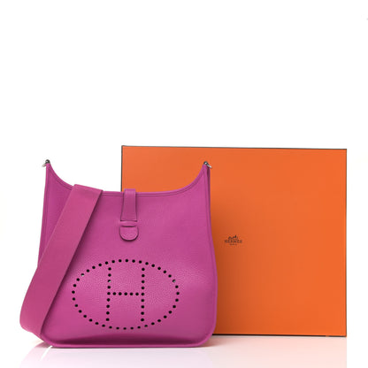 Hermes Taurillon Clemence Evelyne III GM Magnolia 15 of 15