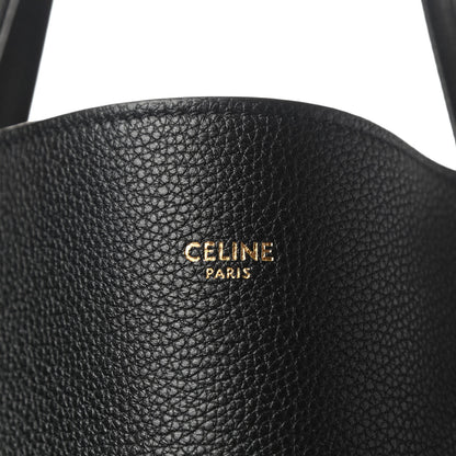 Celine Soft Grained Calfskin Medium Belt Cabas Phantom Black 9 of 10