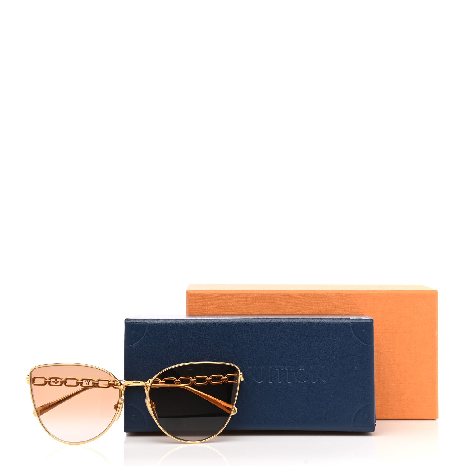 Louis Vuitton Metal My LV Chain Cat Eye Sunglasses Z1522W Gold 9 of 9