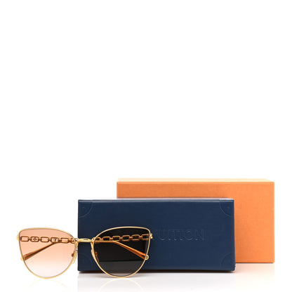 Louis Vuitton Metal My LV Chain Cat Eye Sunglasses Z1522W Gold 9 of 9