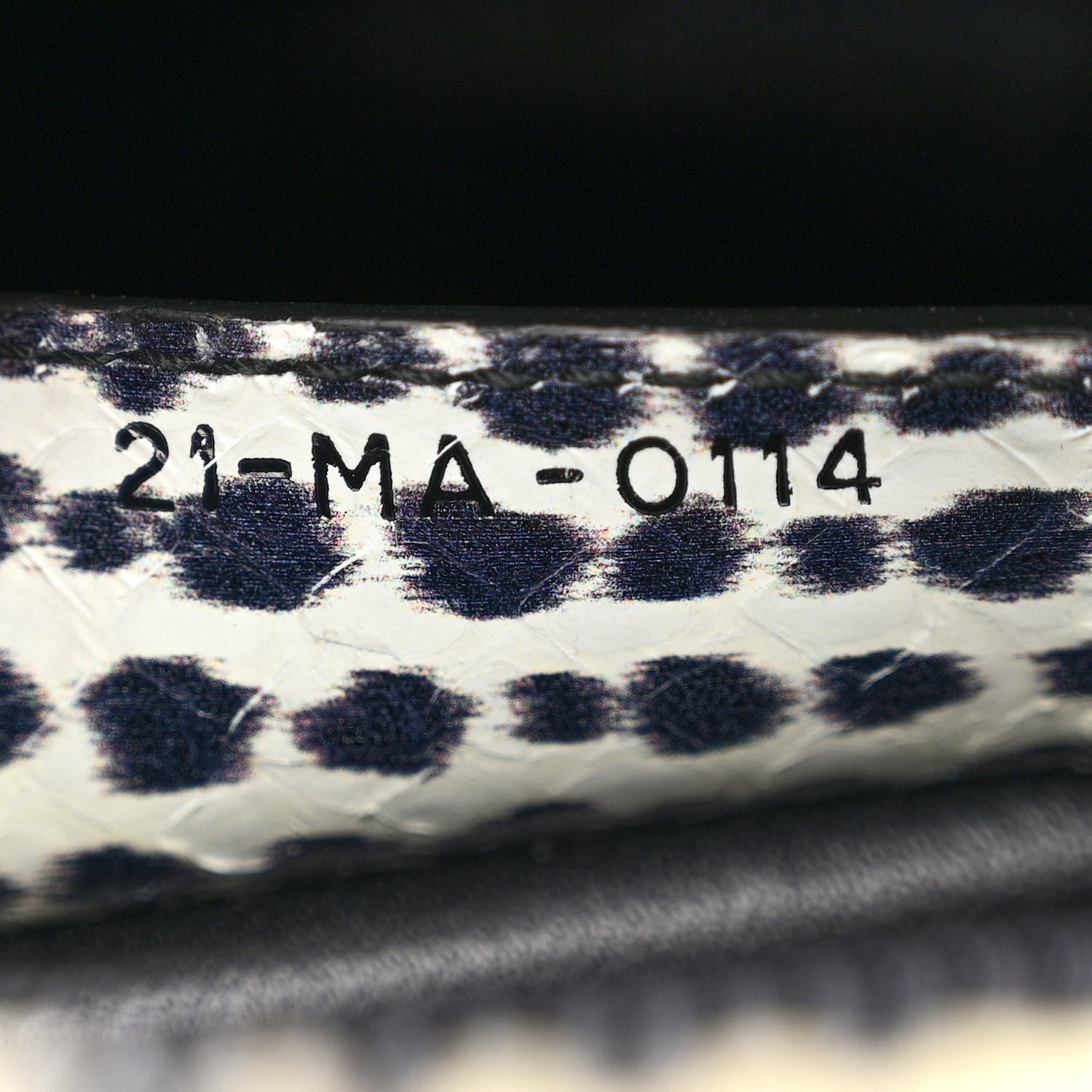 Christian Dior Snakeskin Large Lady Dior Black White 7 of 10