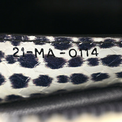 Christian Dior Snakeskin Large Lady Dior Black White 7 of 10