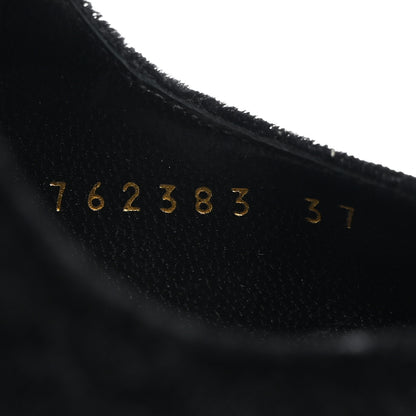 Gucci Velvet GG Monogram Slingback 115mm Pumps 37 Black 7 of 9