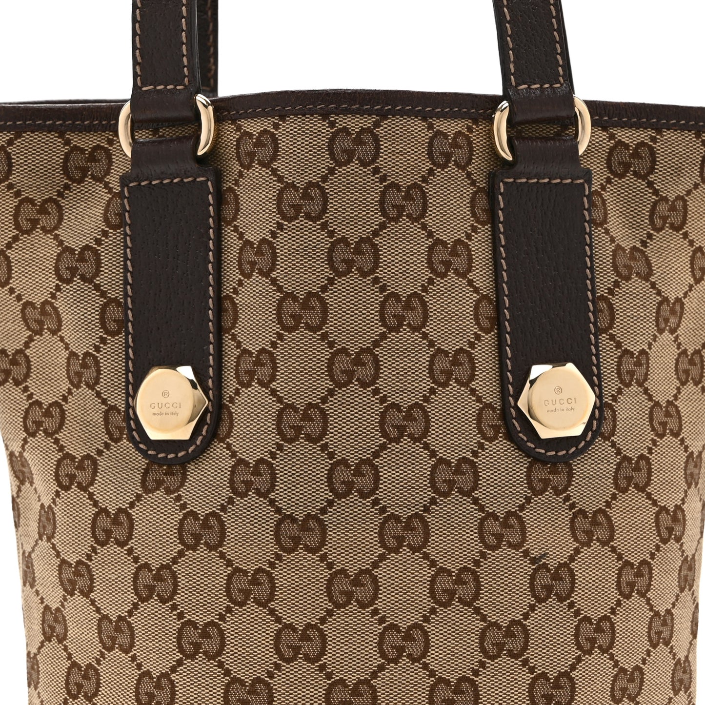 Monogram Small Charmy Tote Dark Brown