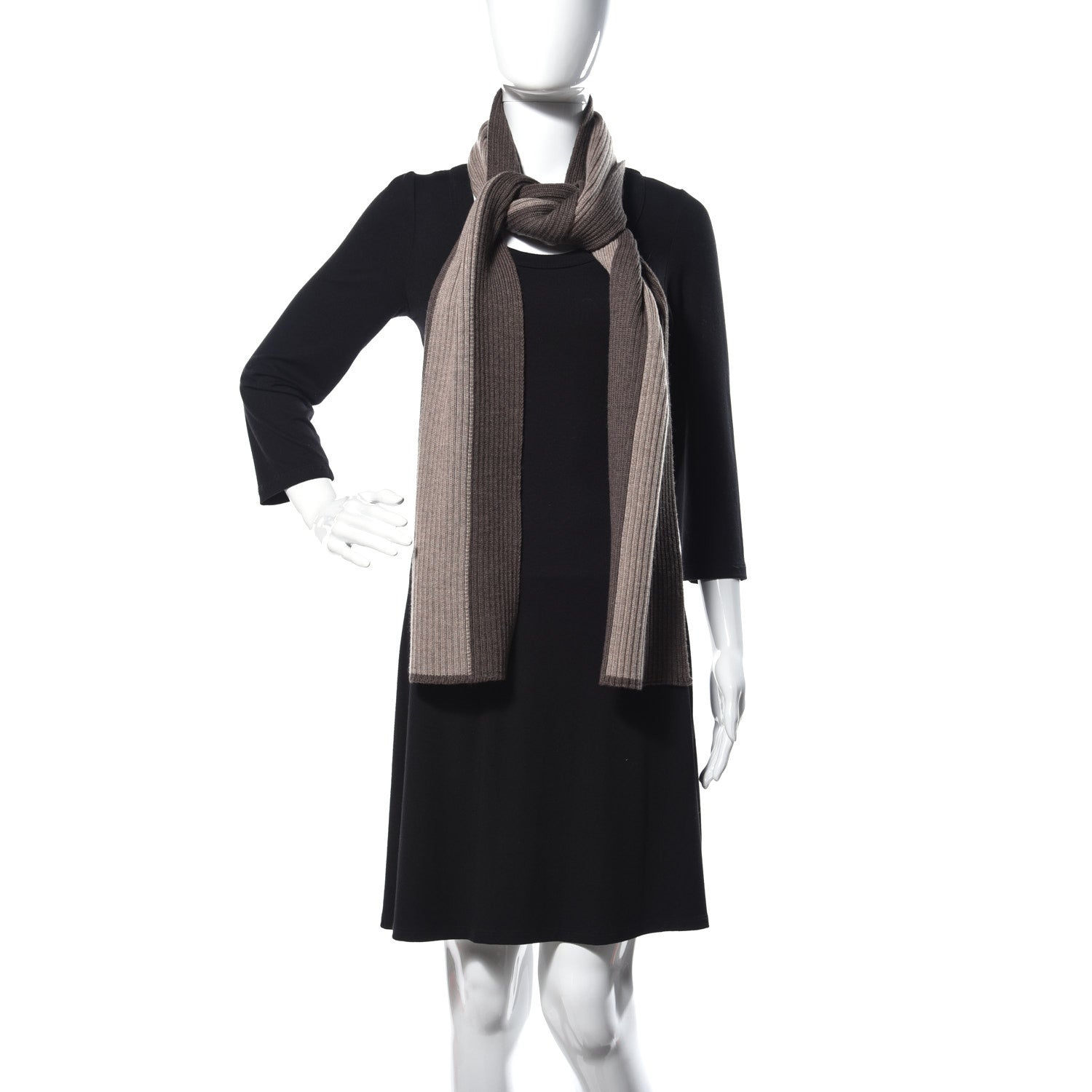 Gucci Wool Web Interlocking G scarf Brown Beige 2 of 4