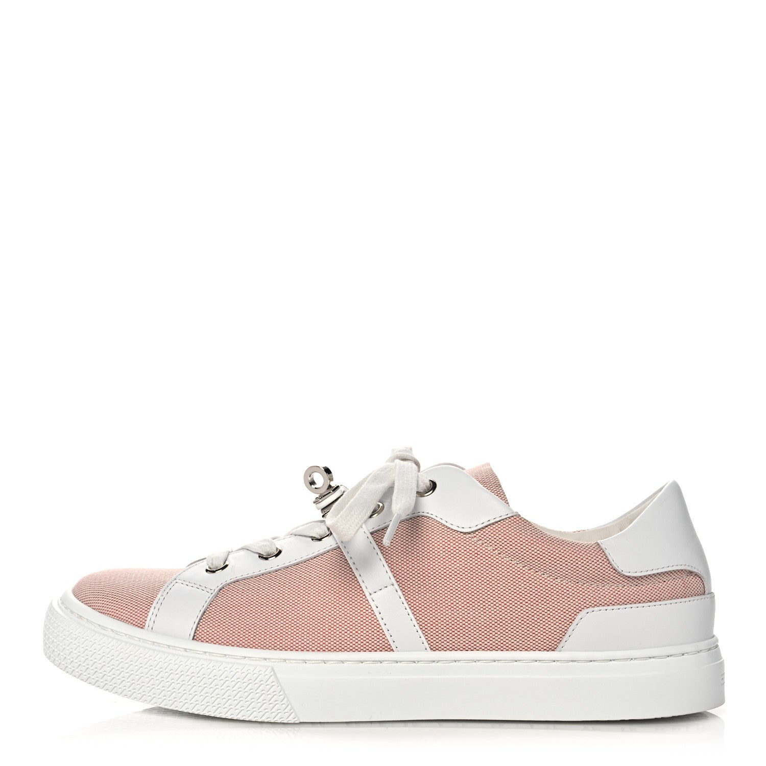 Hermes Calfskin Canvas Day Sneakers 38.5 Framboise White 1 of 8