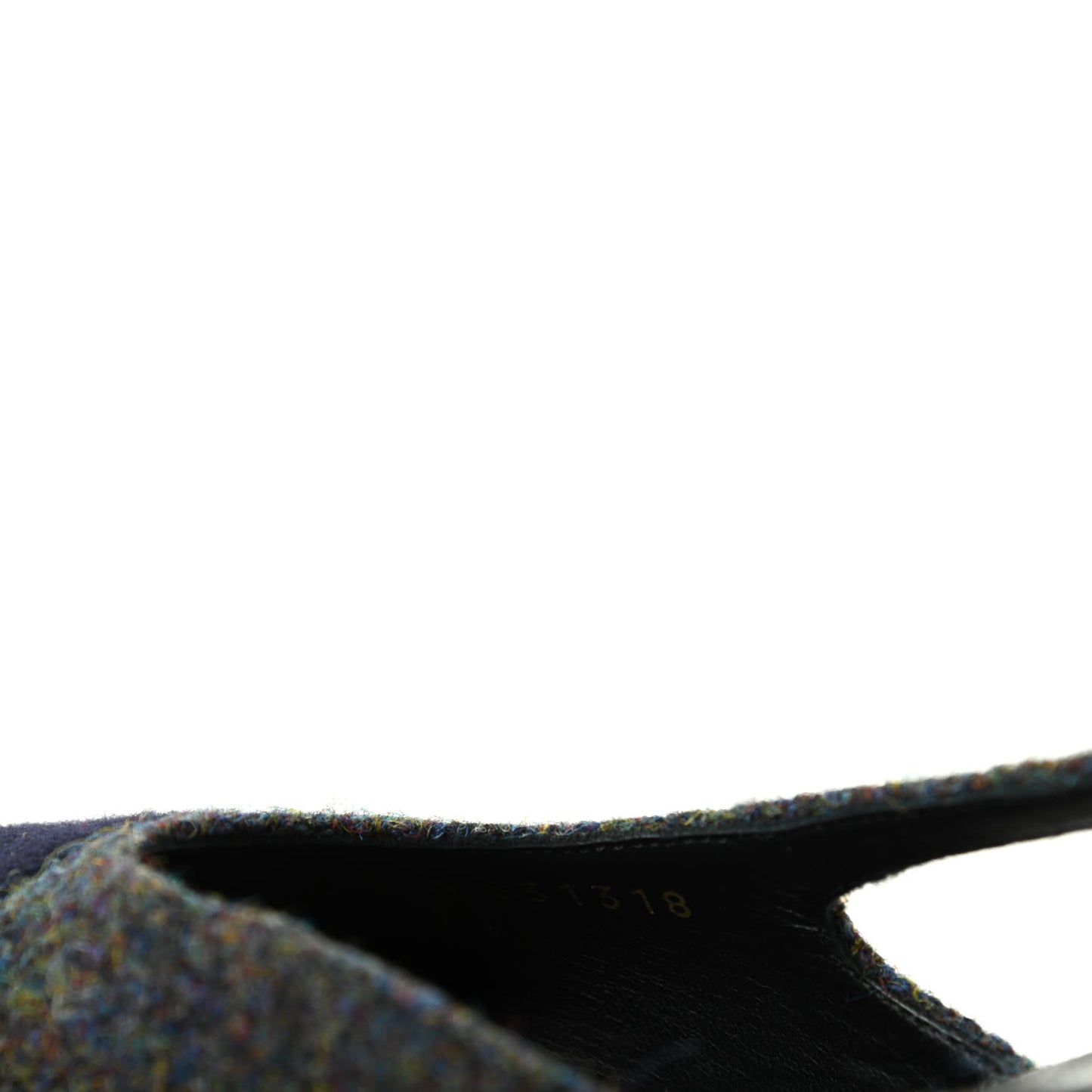Tweed Cap Toe CC Slingback Pumps 36 Black Dark Grey