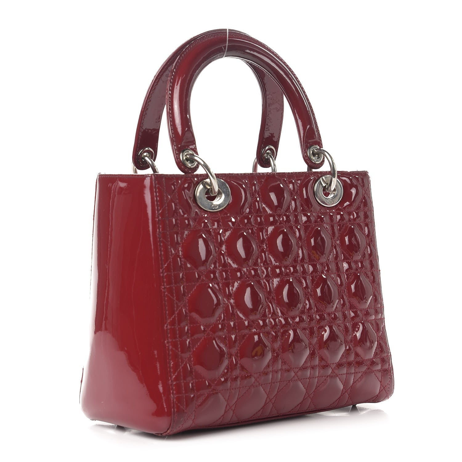 Christian Dior Patent Cannage Medium Lady Dior Red 3 of 12