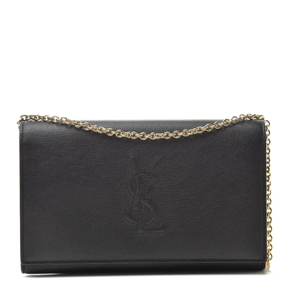 Saint Laurent Calfskin Monogram Belle de Jour Chain Clutch Black 1 of 11