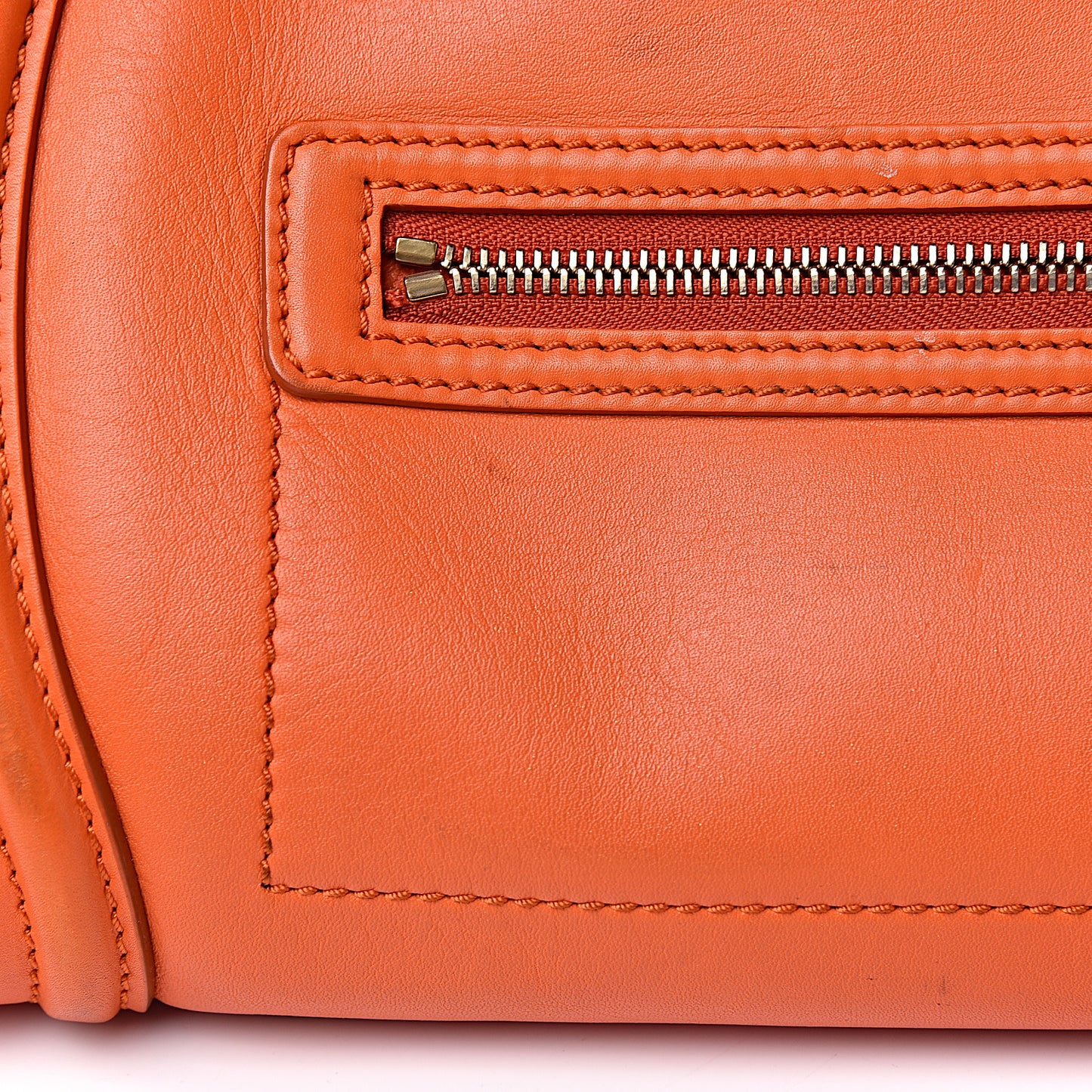 Smooth Calfskin Mini Luggage Bright Orange
