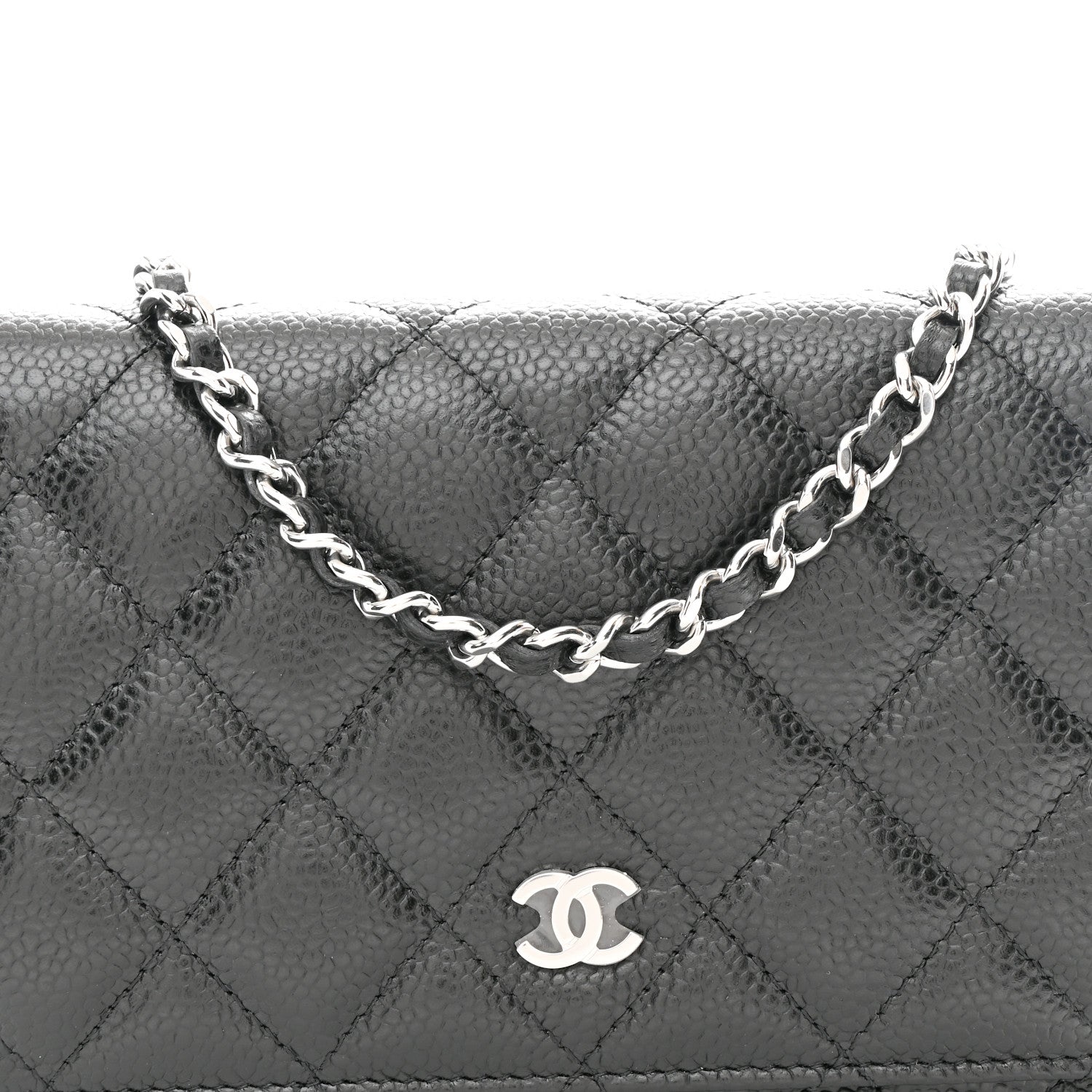Chanel Caviar Quilted Wallet on Chain WOC Black 9 of 12