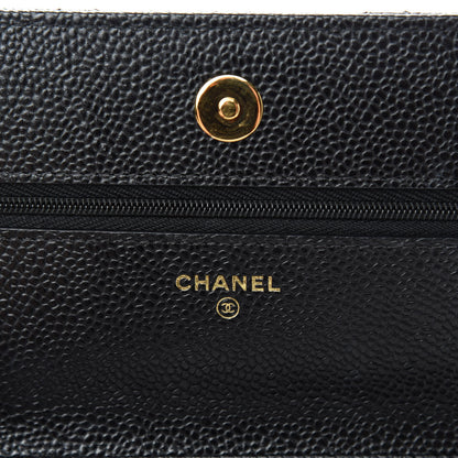 Chanel Caviar Quilted Wallet On Chain WOC Black 8 of 12