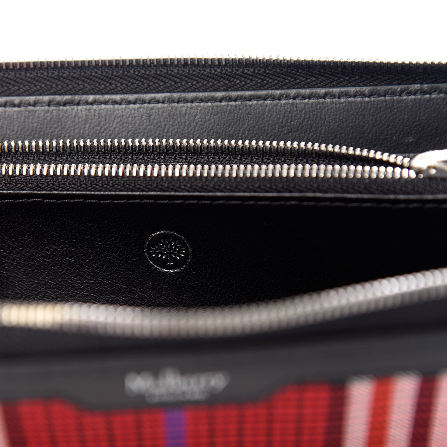 Mulberry Tartan Canvas Zip Around Wallet Scarlet 7 of 8
