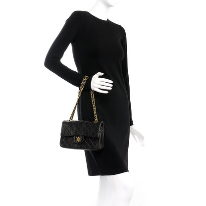Chanel Lambskin Quilted Small Double Flap Black 3 of 8