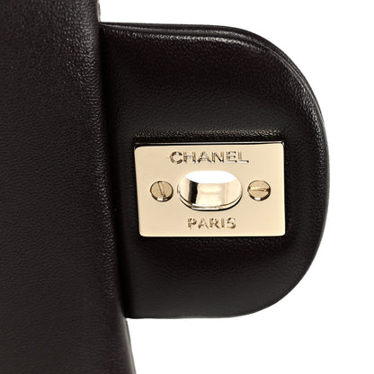 Chanel Lambskin Quilted Mini Top Handle Rectangular Flap Dark Brown 7 of 12
