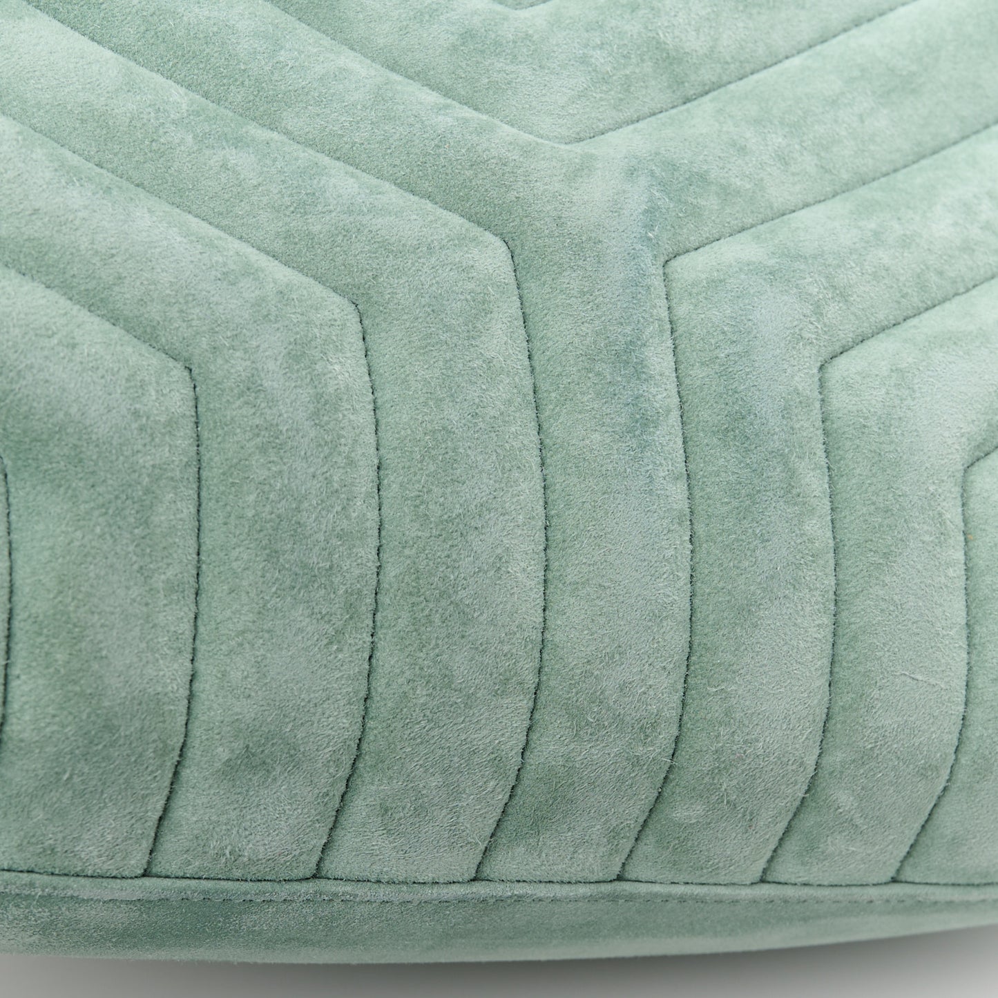 Suede Y Quilted Monogram Medium Loulou Chain Satchel Vert Opaline