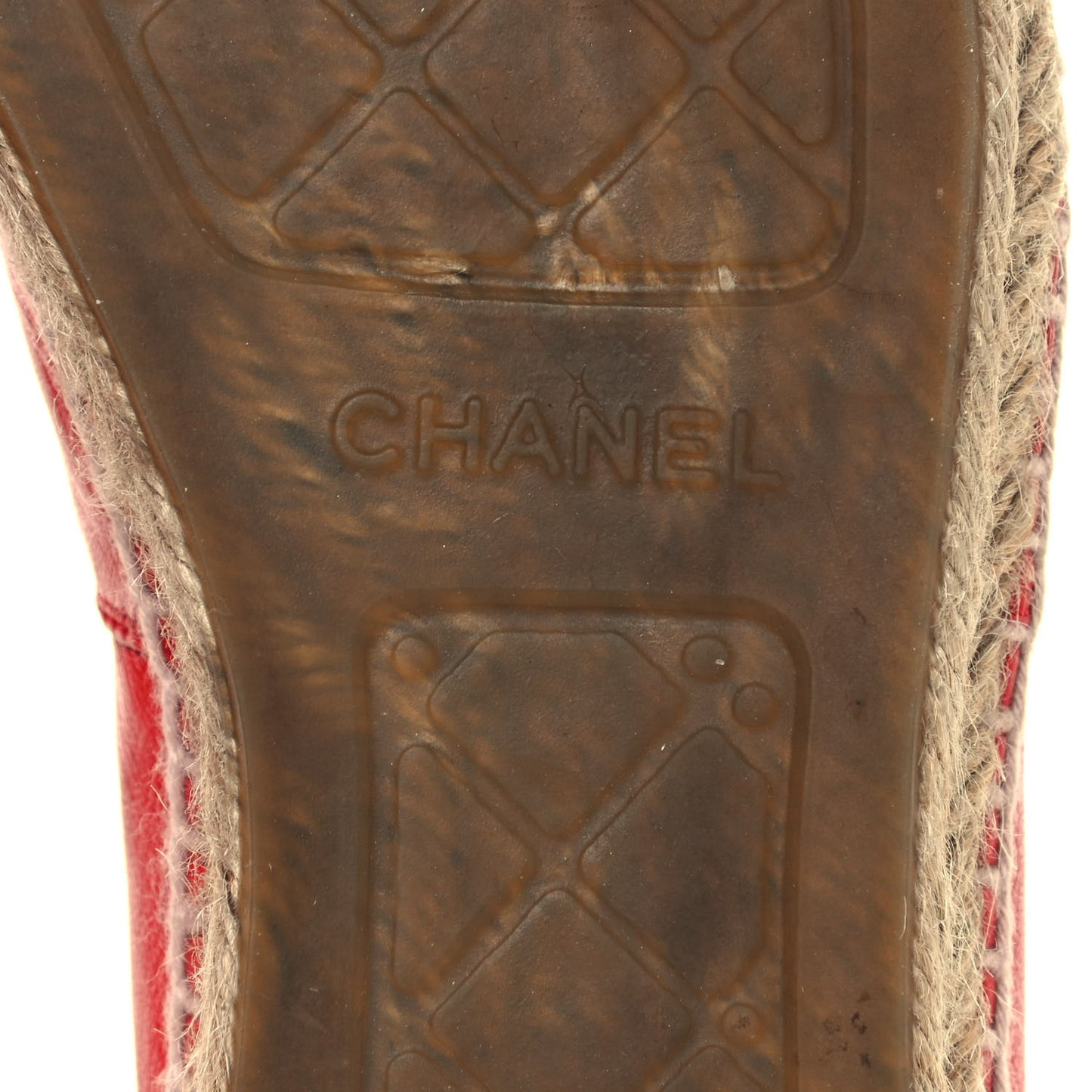 Lambskin CC Espadrilles 40 Red