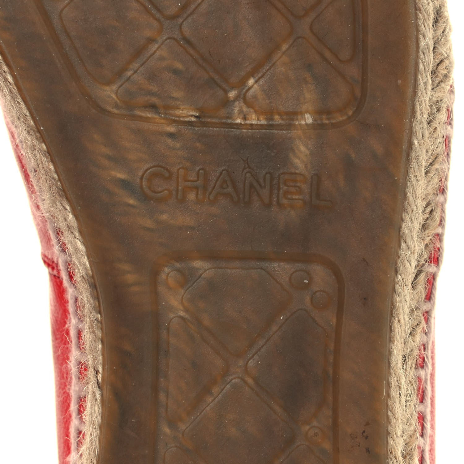 Chanel Lambskin CC Espadrilles 40 Red 6 of 9