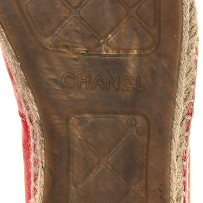 Chanel Lambskin CC Espadrilles 40 Red 6 of 9