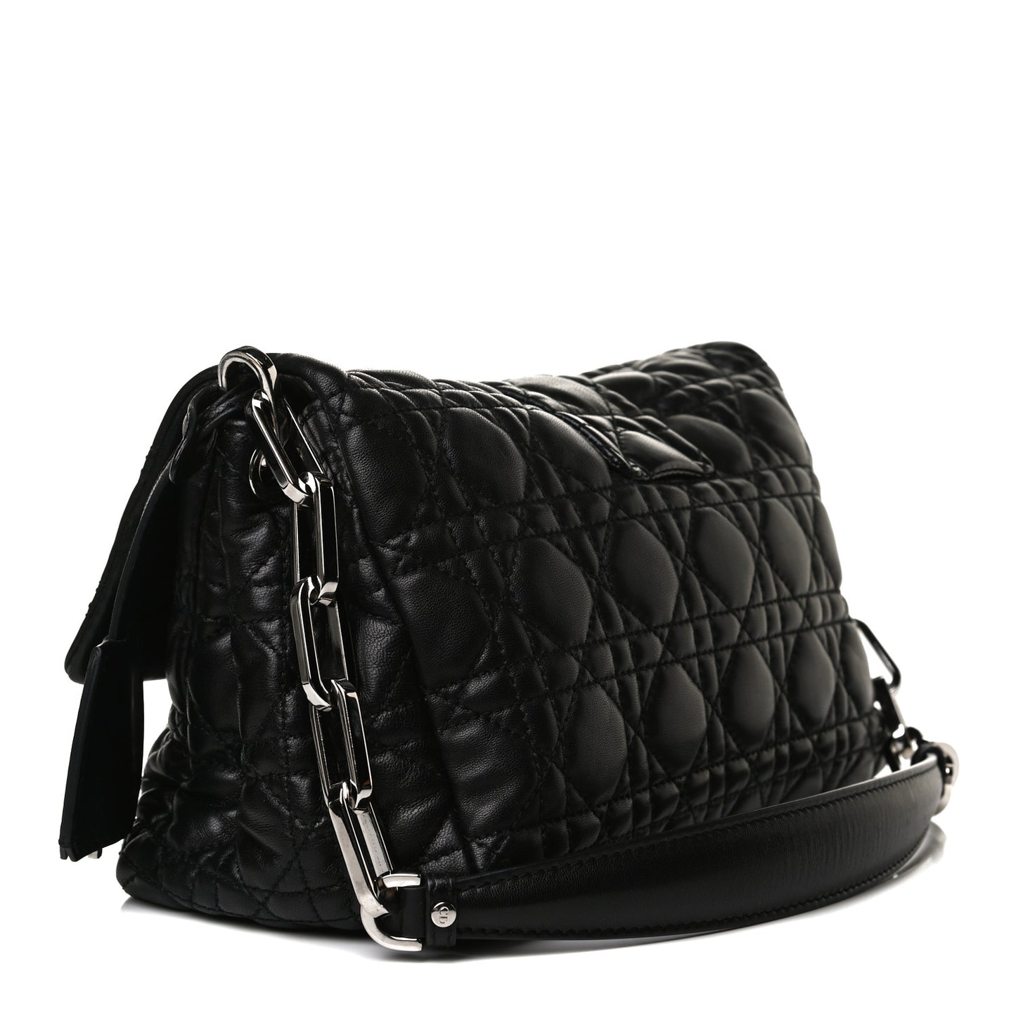 Lambskin Cannage New Lock Flap Black