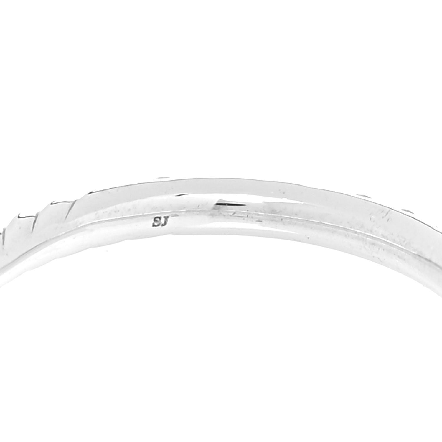 David Yurman 18K White Gold Diamond 2mm Cable Collectibles Band Ring 57 8 5 of 5