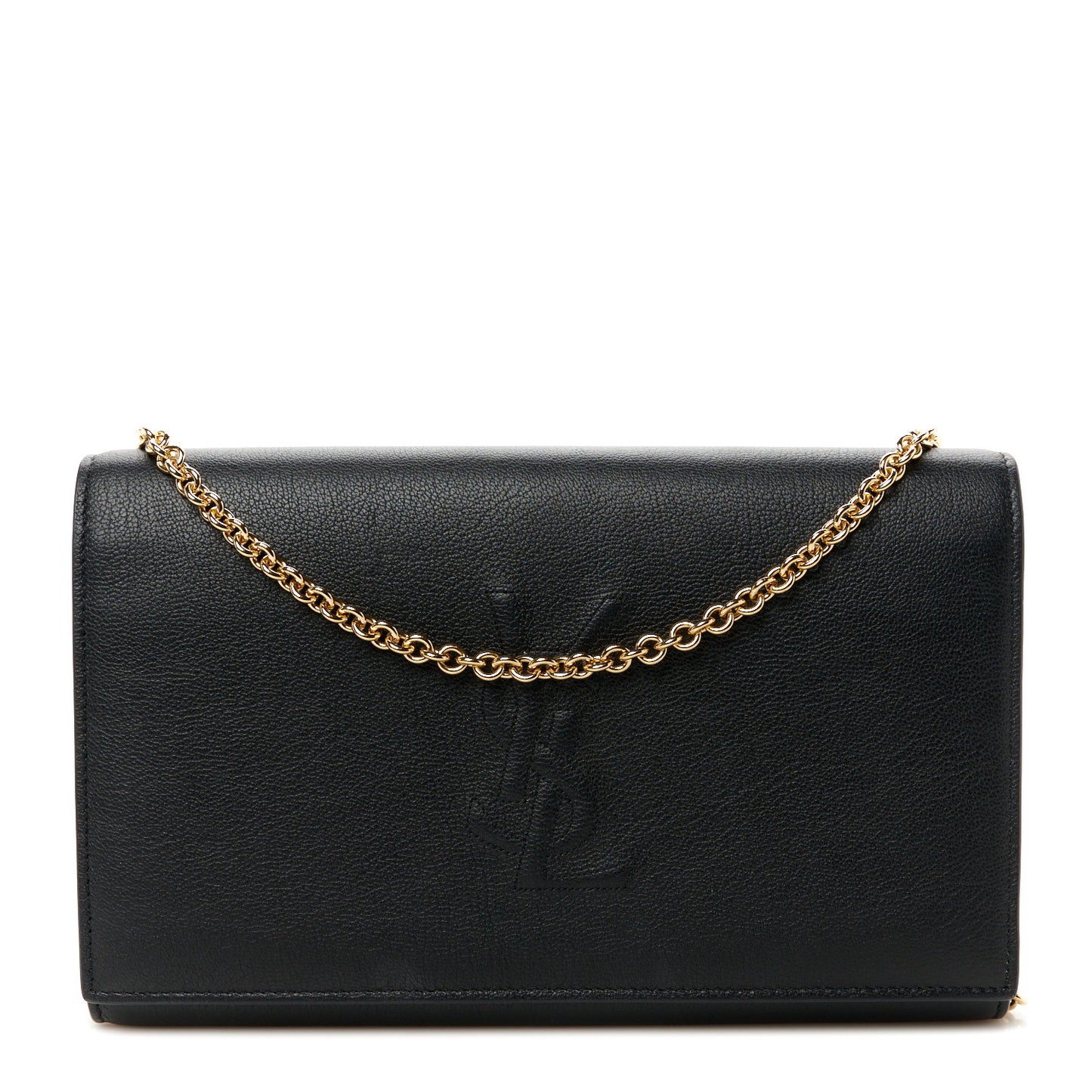 Calfskin Monogram Belle de Jour Chain Clutch Black